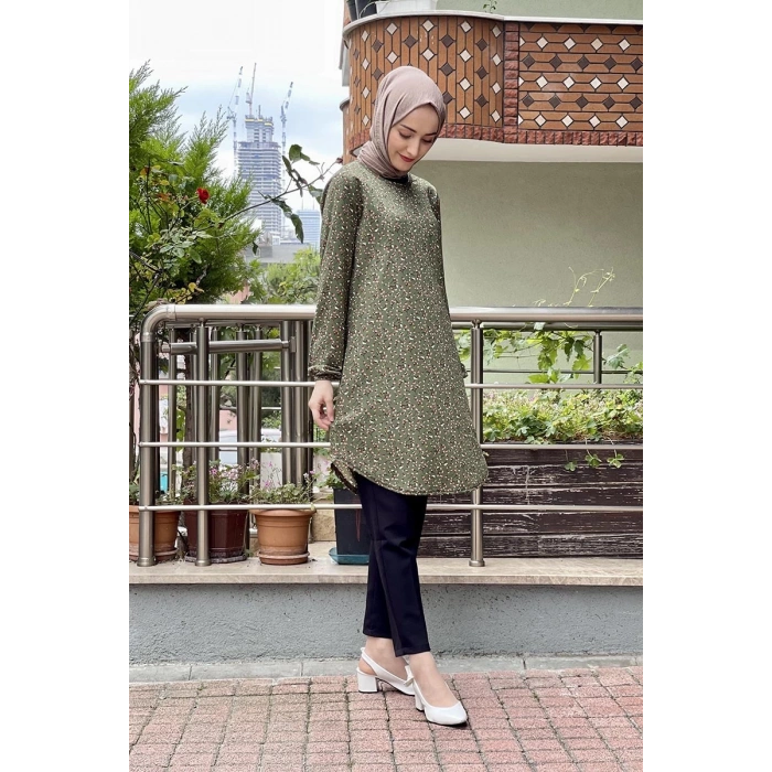 Moda Çizgi Desenli Tunik