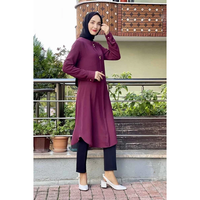 Moda Çizgi Desenli Tunik