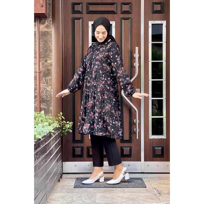 Moda Çizgi Desenli Tunik