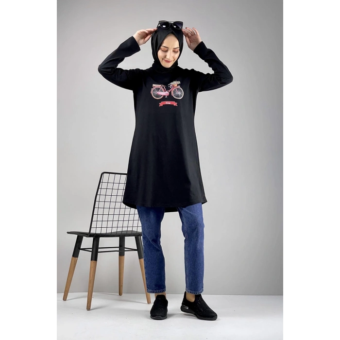 Moda Çizgi Desenli Tunik