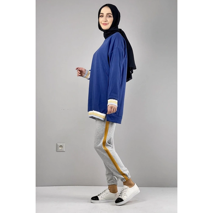 Moda Çizgi Desenli Tunik