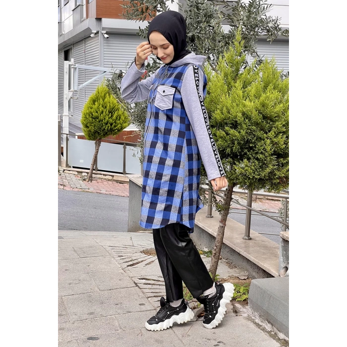 Moda Çizgi Desenli Tunik