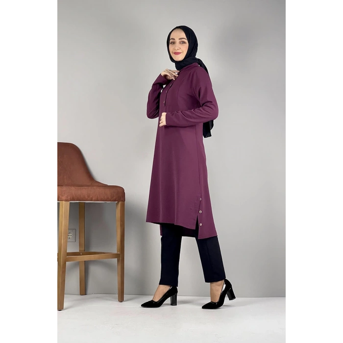 Moda Çizgi Desenli Tunik