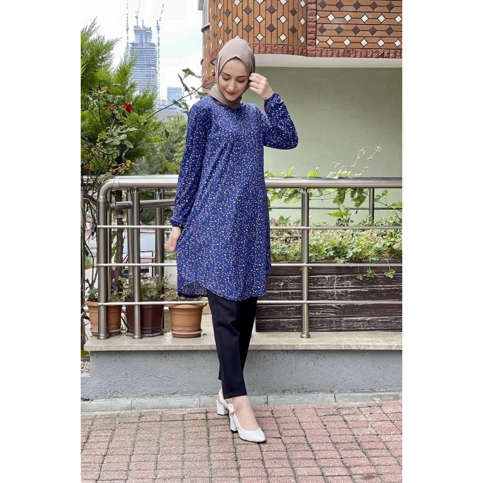 Moda Çizgi Desenli Tunik