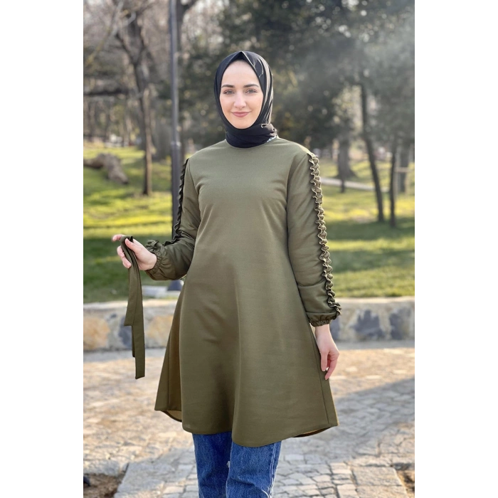 Moda Çizgi Desenli Tunik