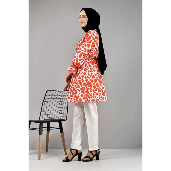 Moda Çizgi Desenli Tunik