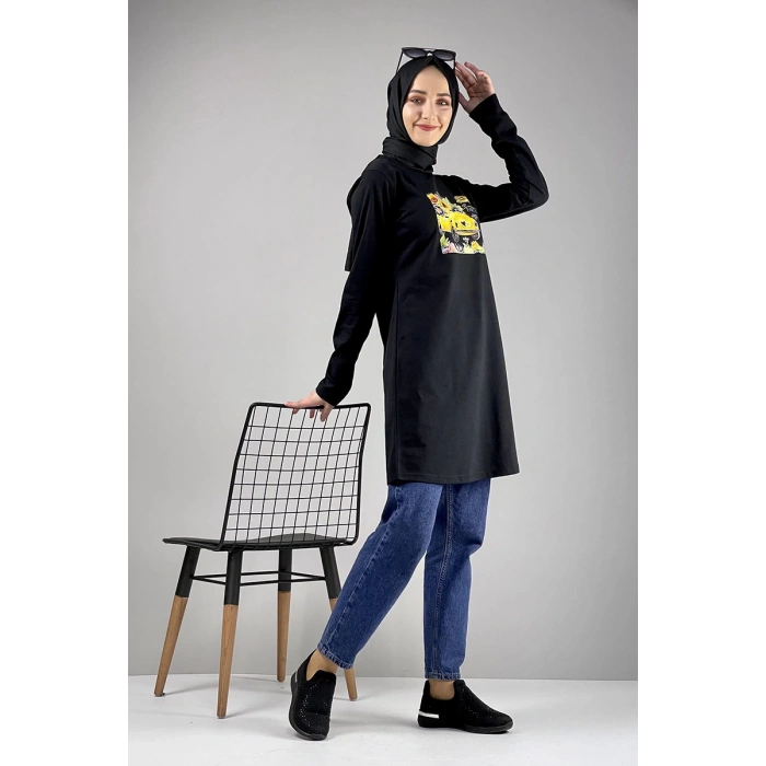 Moda Çizgi Desenli Tunik