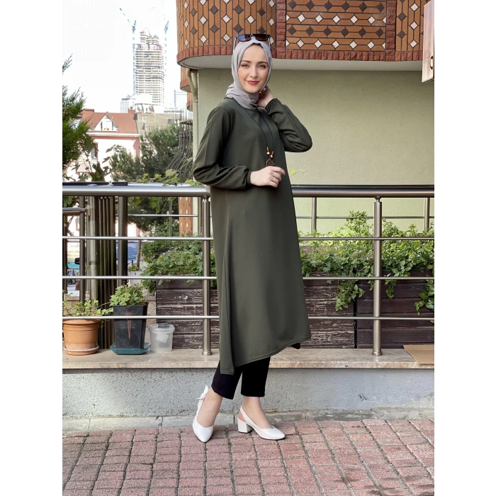 Moda Çizgi Desenli Tunik