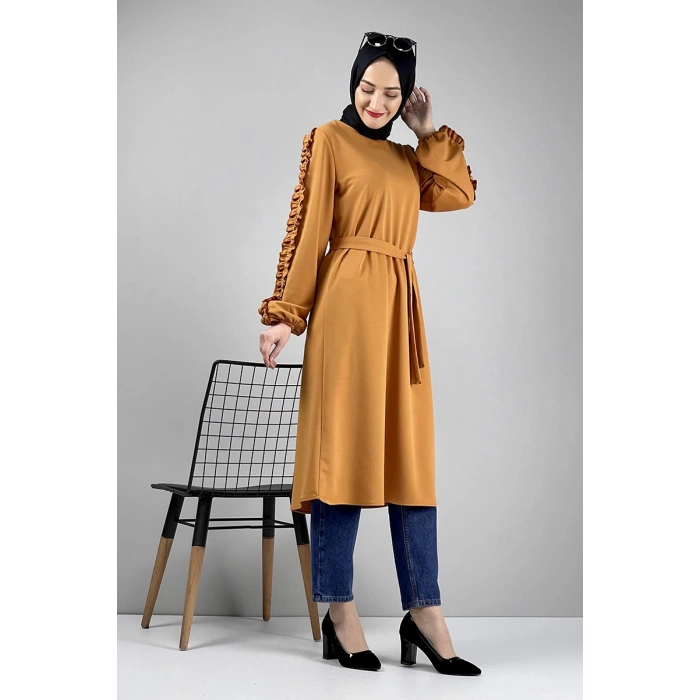 Moda Çizgi Desenli Tunik