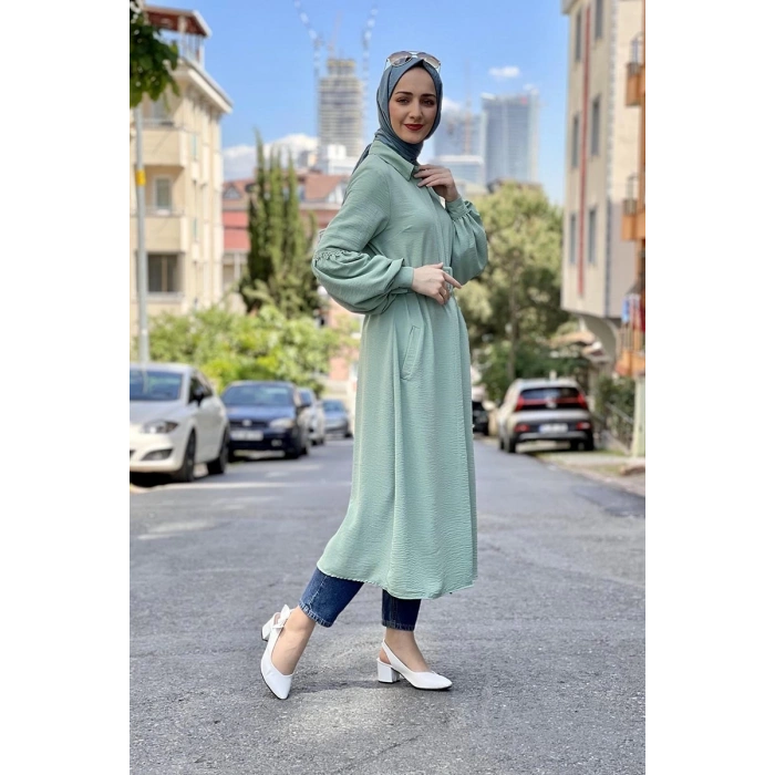 Moda Çizgi Desenli Tunik