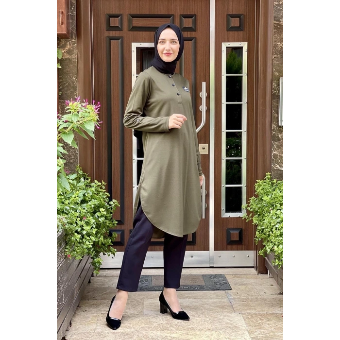 Moda Çizgi Desenli Tunik