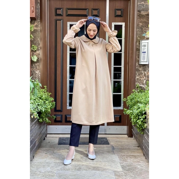 Moda Çizgi Desenli Tunik