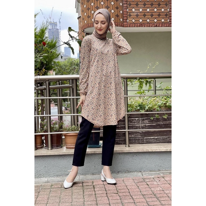 Moda Çizgi Desenli Tunik