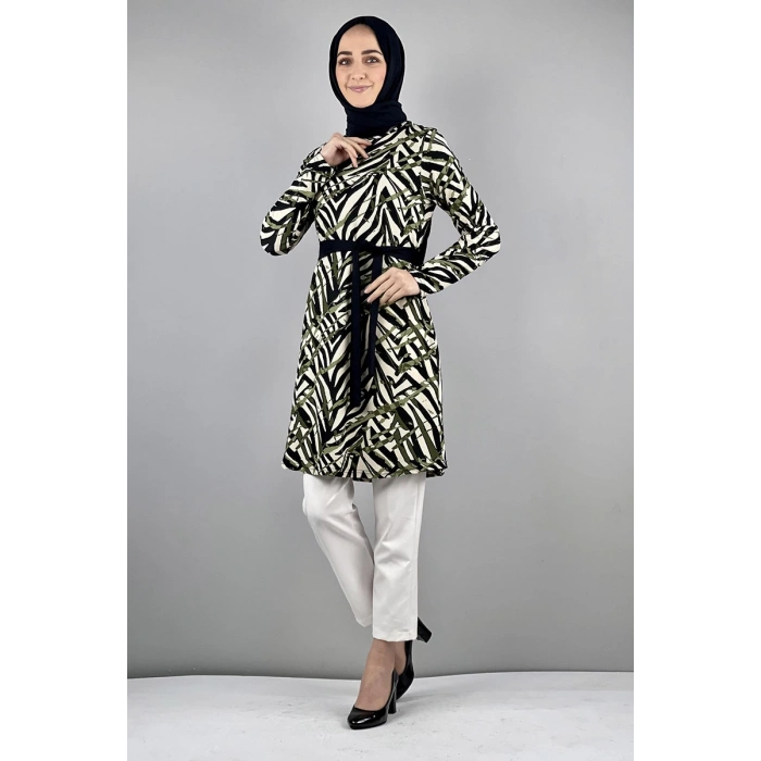 Moda Çizgi Desenli Tunik