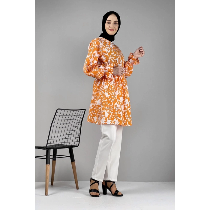 Moda Çizgi Desenli Tunik