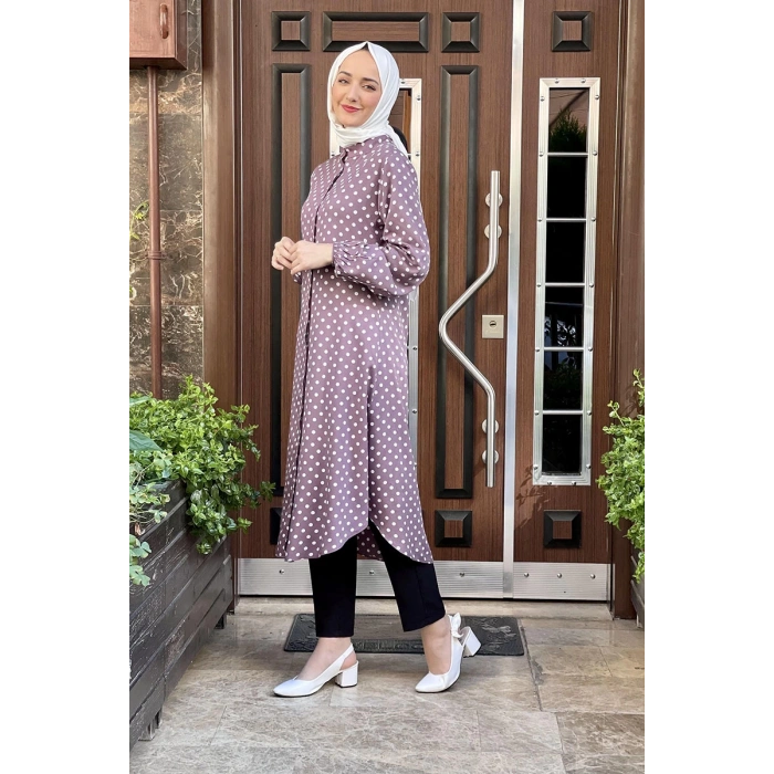 Moda Çizgi Desenli Tunik