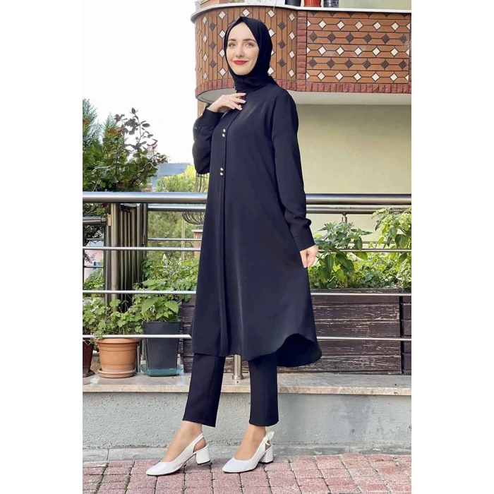 Moda Çizgi Desenli Tunik