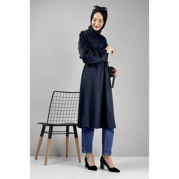 Moda Çizgi Desenli Tunik