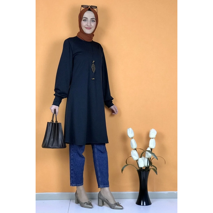 Moda Çizgi Desenli Tunik