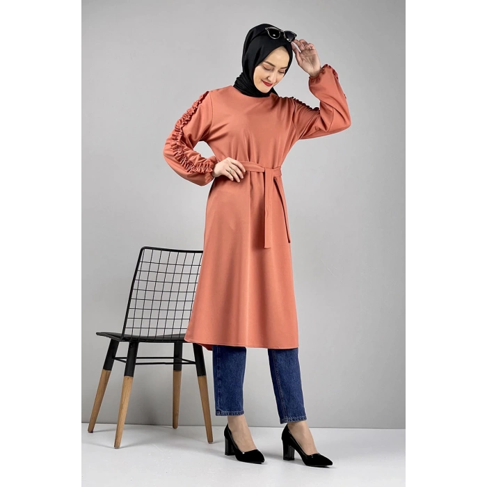 Moda Çizgi Desenli Tunik