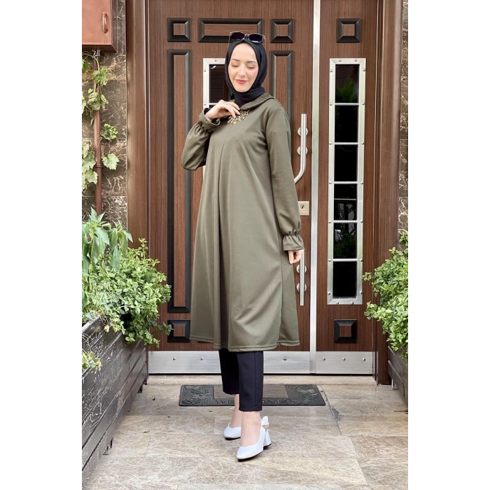 Moda Çizgi Desenli Tunik