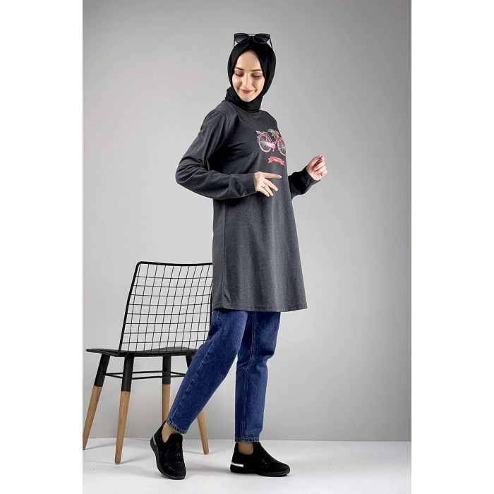 Moda Çizgi Desenli Tunik