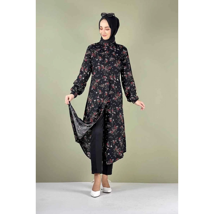 Moda Çizgi Desenli Tunik