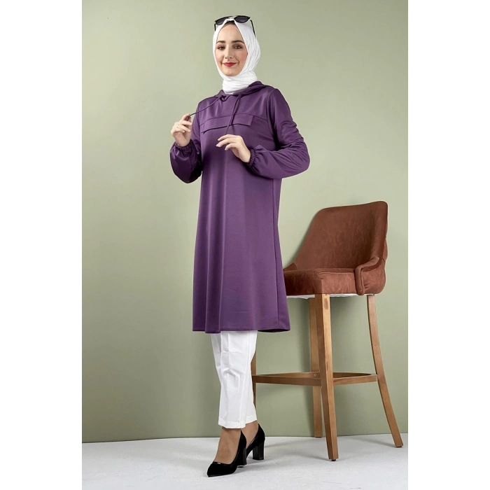 Moda Çizgi Desenli Tunik