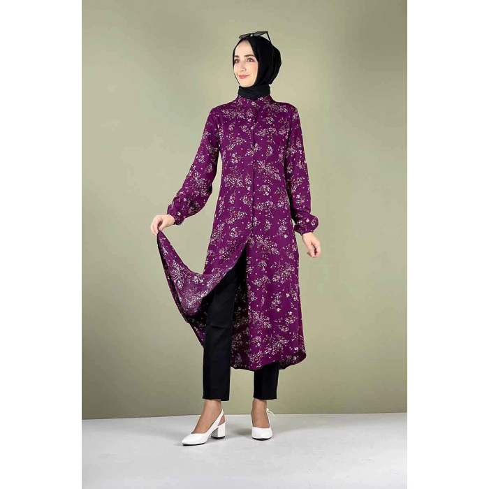 Moda Çizgi Desenli Tunik