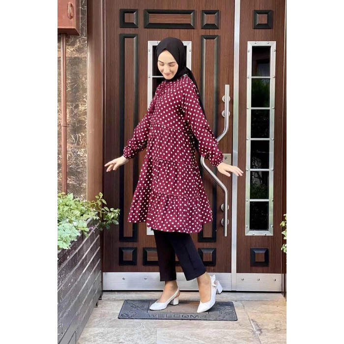 Moda Çizgi Desenli Tunik