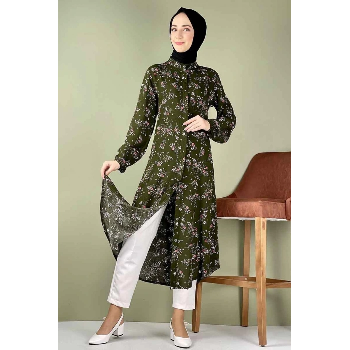 Moda Çizgi Desenli Tunik