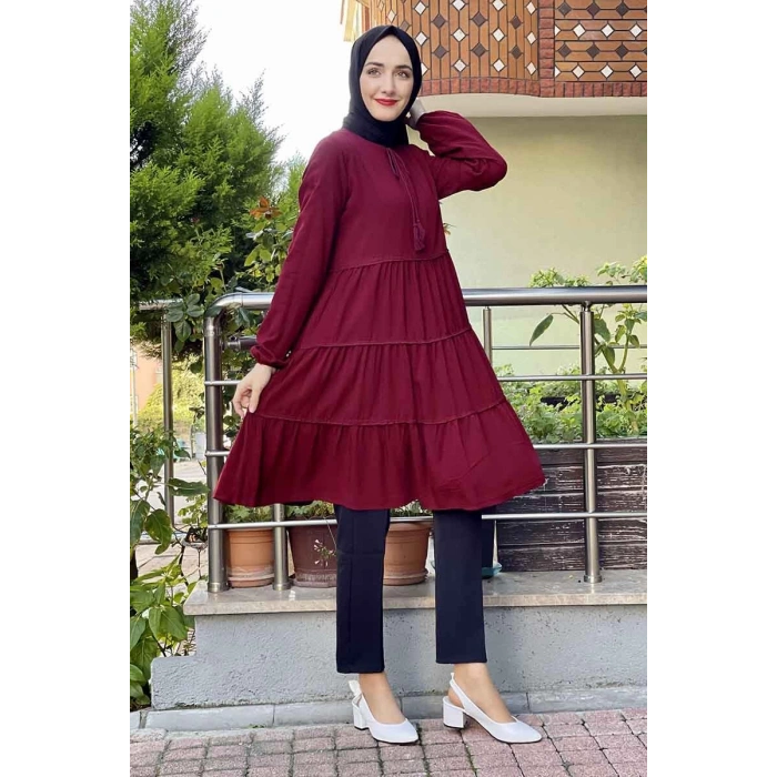 Moda Çizgi Desenli Tunik