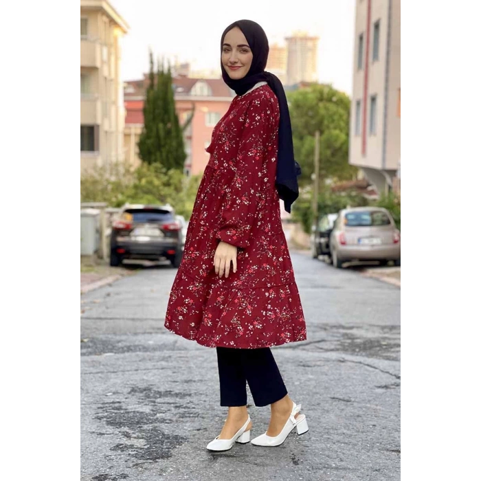 Moda Çizgi Desenli Tunik