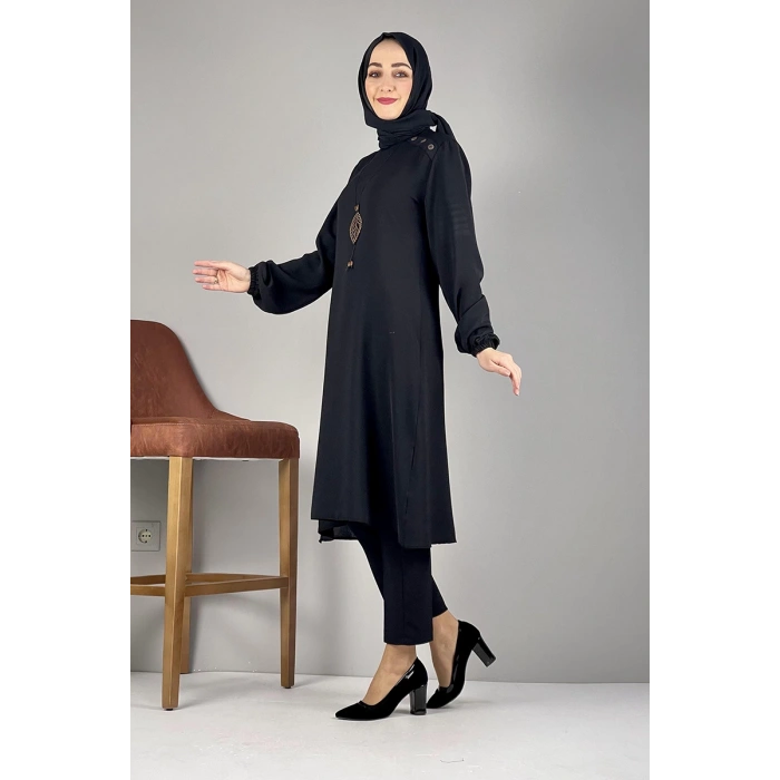 Moda Çizgi Desenli Tunik