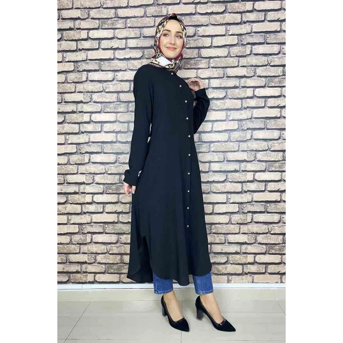 Moda Çizgi Desenli Tunik