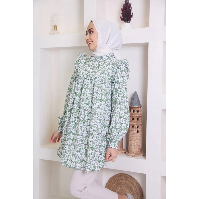 Moda Çizgi Desenli Tunik