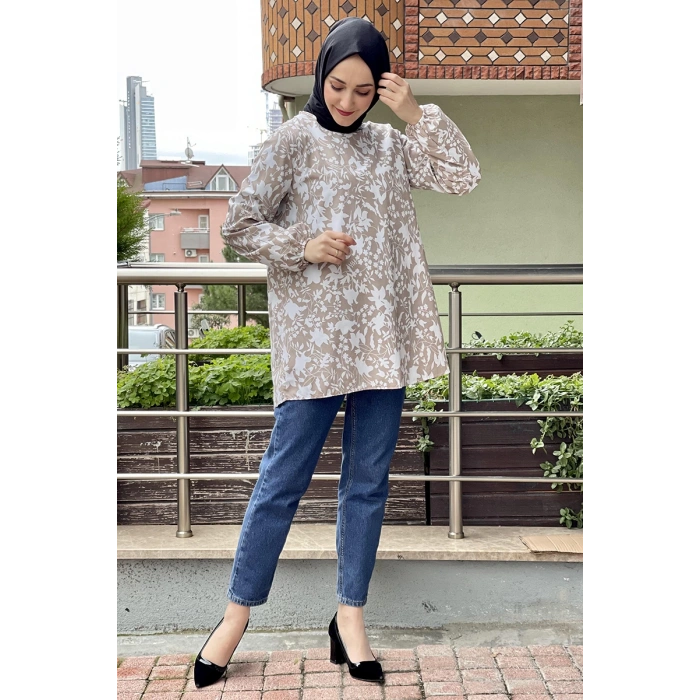 Moda Çizgi Desenli Tunik