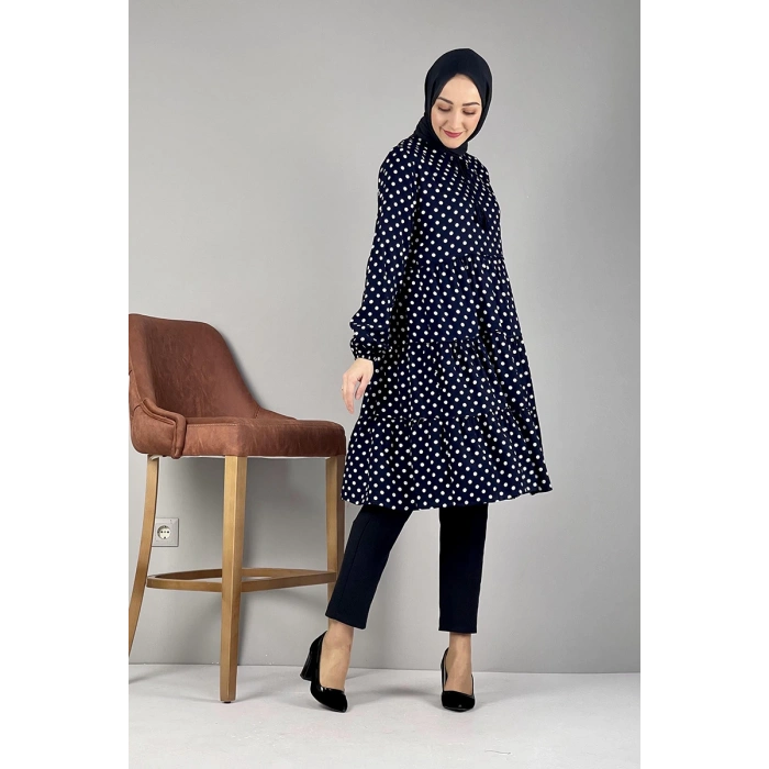 Moda Çizgi Desenli Tunik