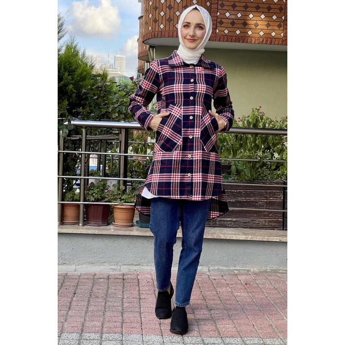 Moda Çizgi Desenli Tunik