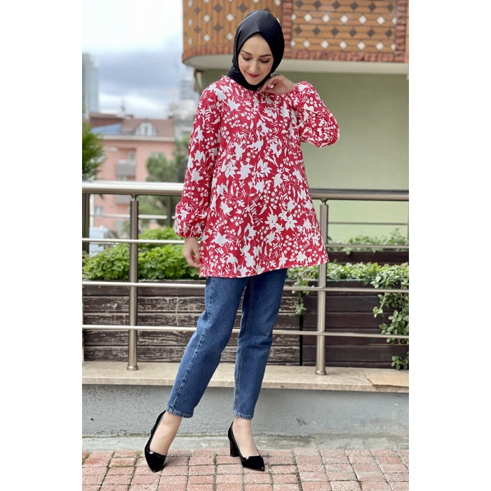 Moda Çizgi Desenli Tunik