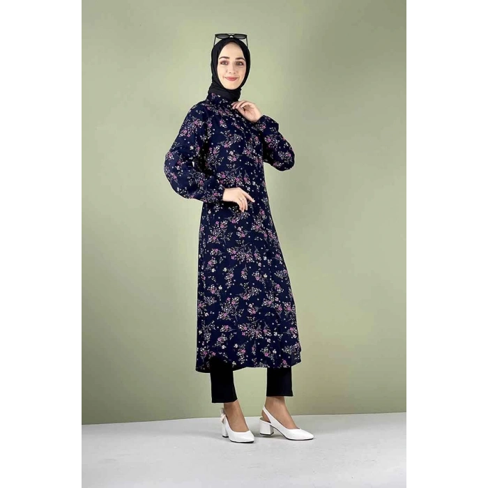 Moda Çizgi Desenli Tunik