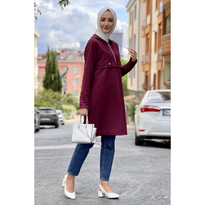 Moda Çizgi Desenli Tunik