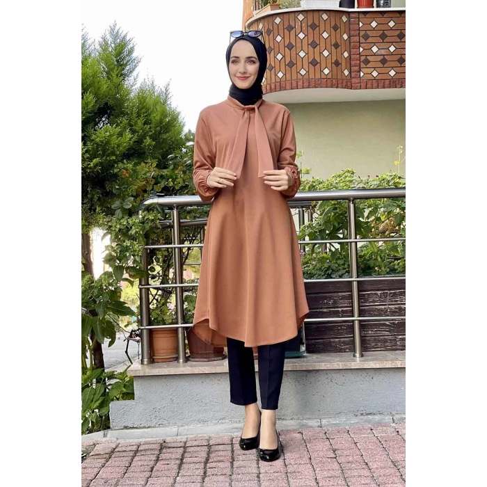 Moda Çizgi Desenli Tunik