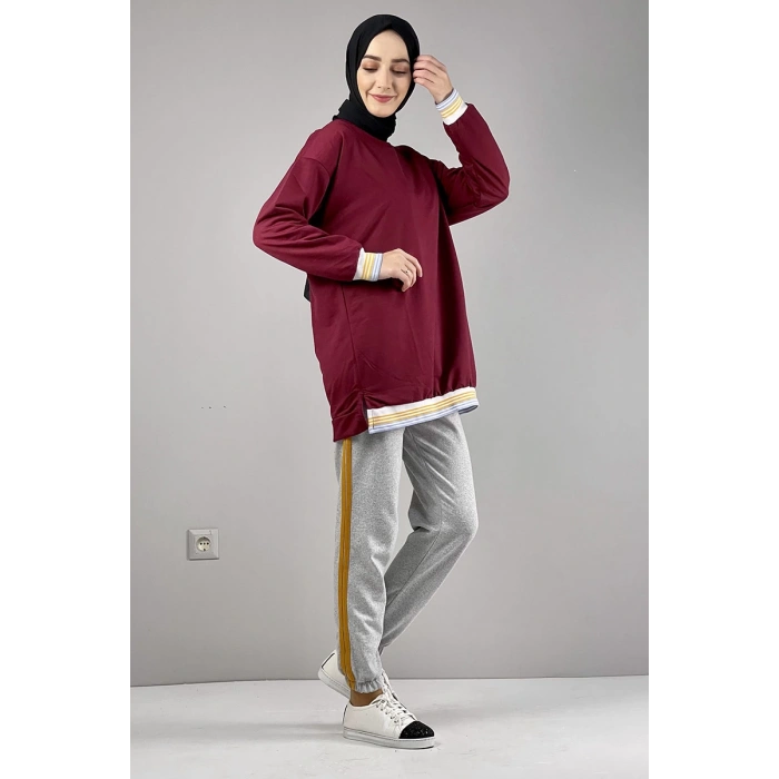 Moda Çizgi Desenli Tunik