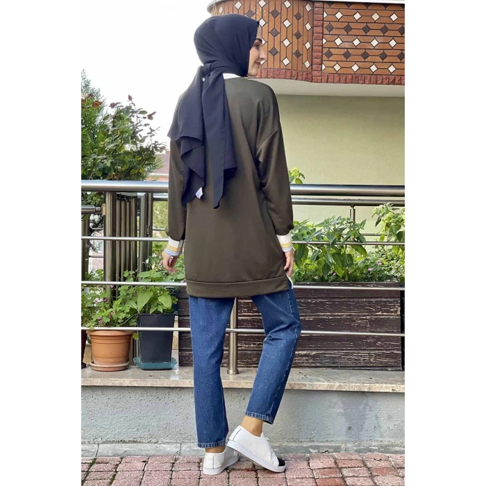 Moda Çizgi Desenli Tunik