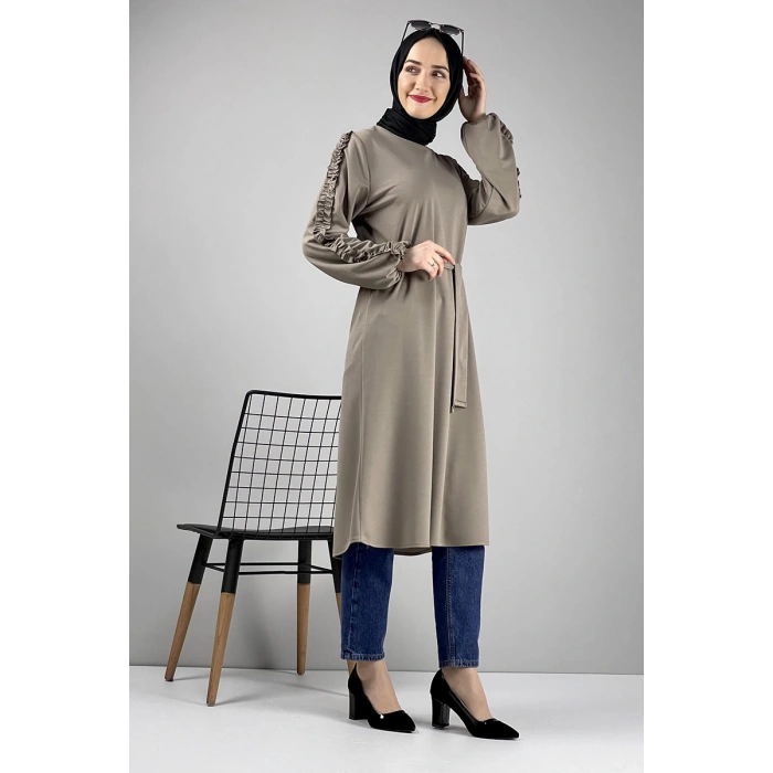 Moda Çizgi Desenli Tunik