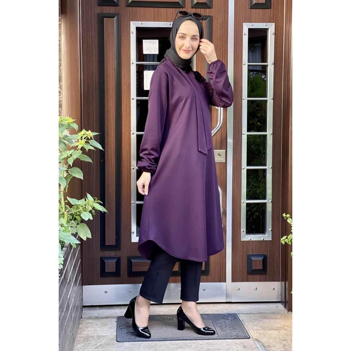 Moda Çizgi Desenli Tunik