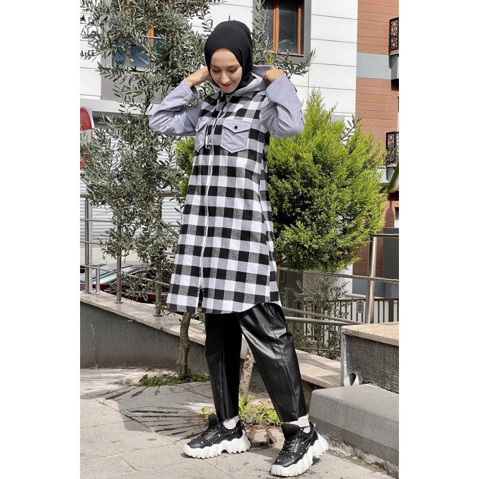 Moda Çizgi Desenli Tunik