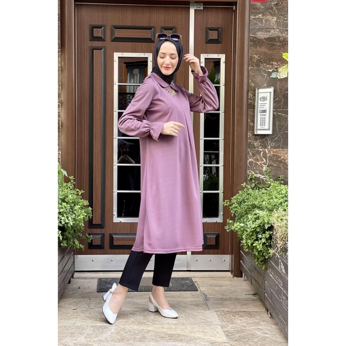 Moda Çizgi Desenli Tunik