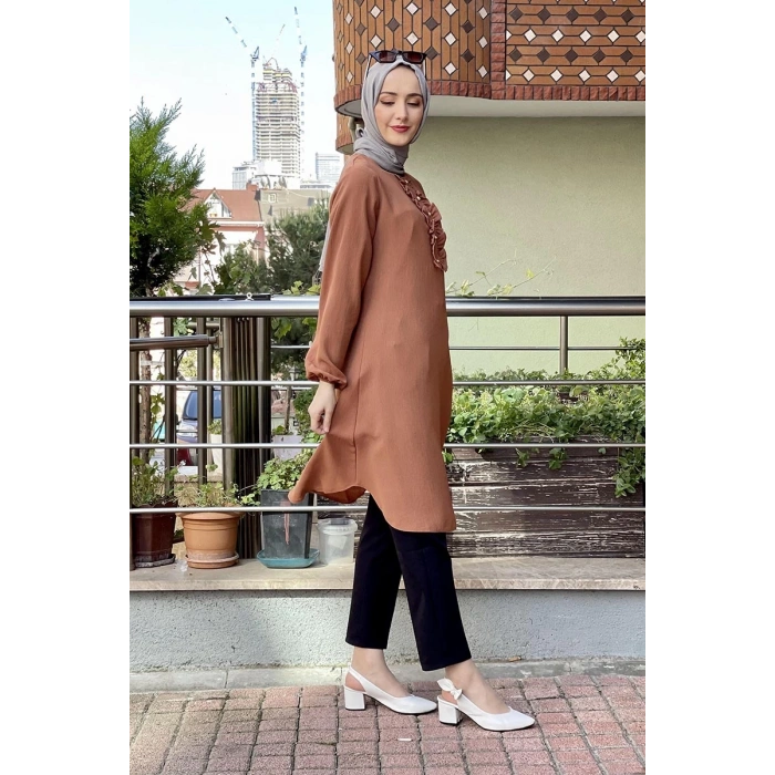 Moda Çizgi Desenli Tunik